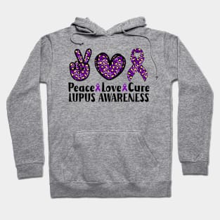 Peace Love Cure Lupus Awareness Hoodie